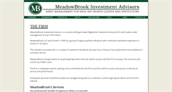 Desktop Screenshot of meadowbrook-advisors.com